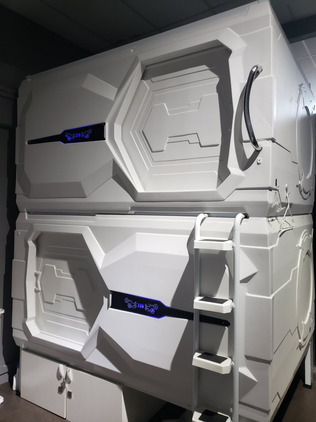 Staying in a pod capsule hotel in Singapore